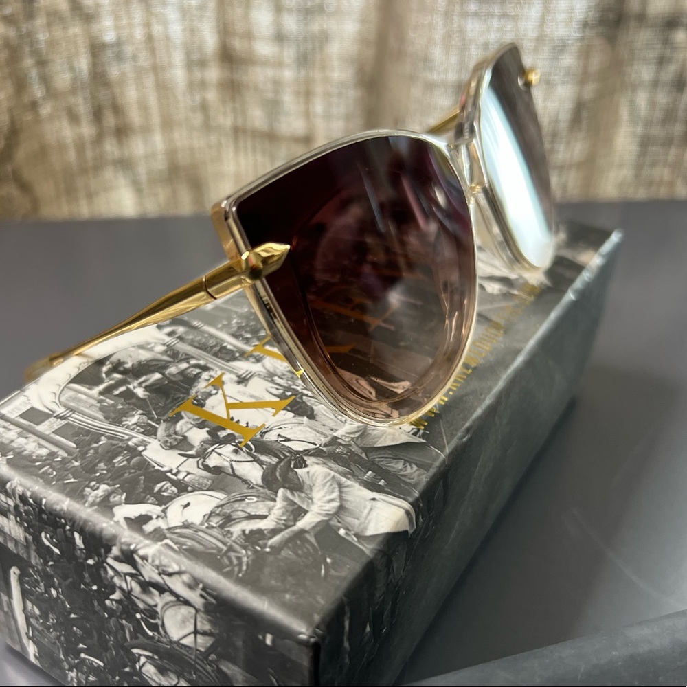 Women's Laveau 24K Mirrored Cat Eye Sunglasses